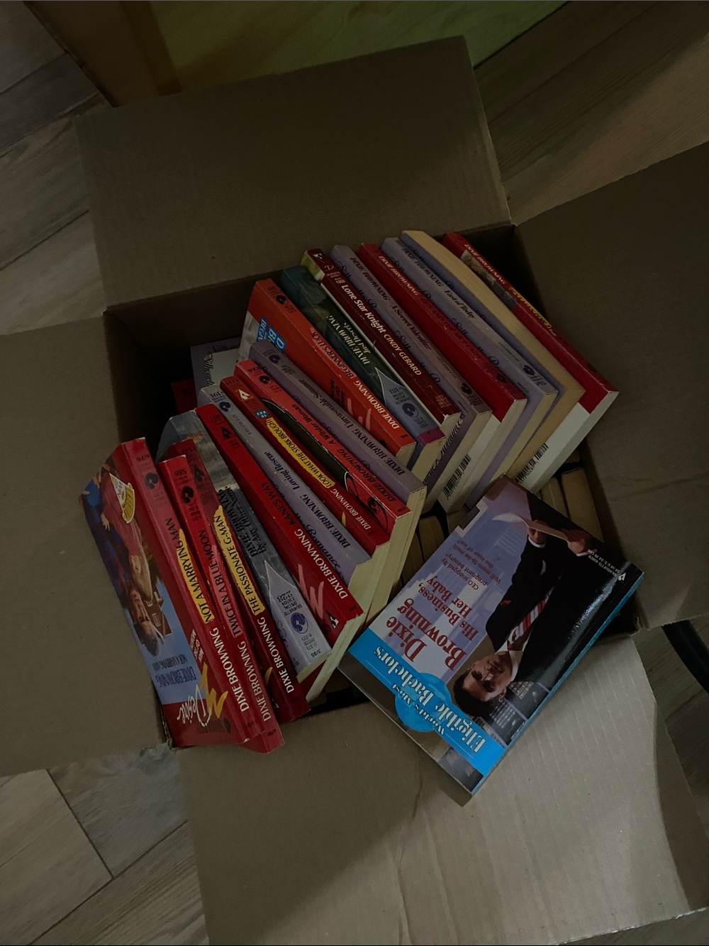 Assorted Romance Paperback Book Lot in Red and Blue Covers